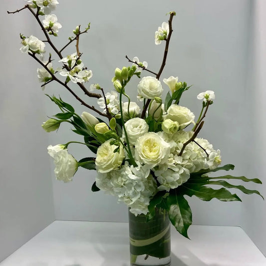 Modern white flowers