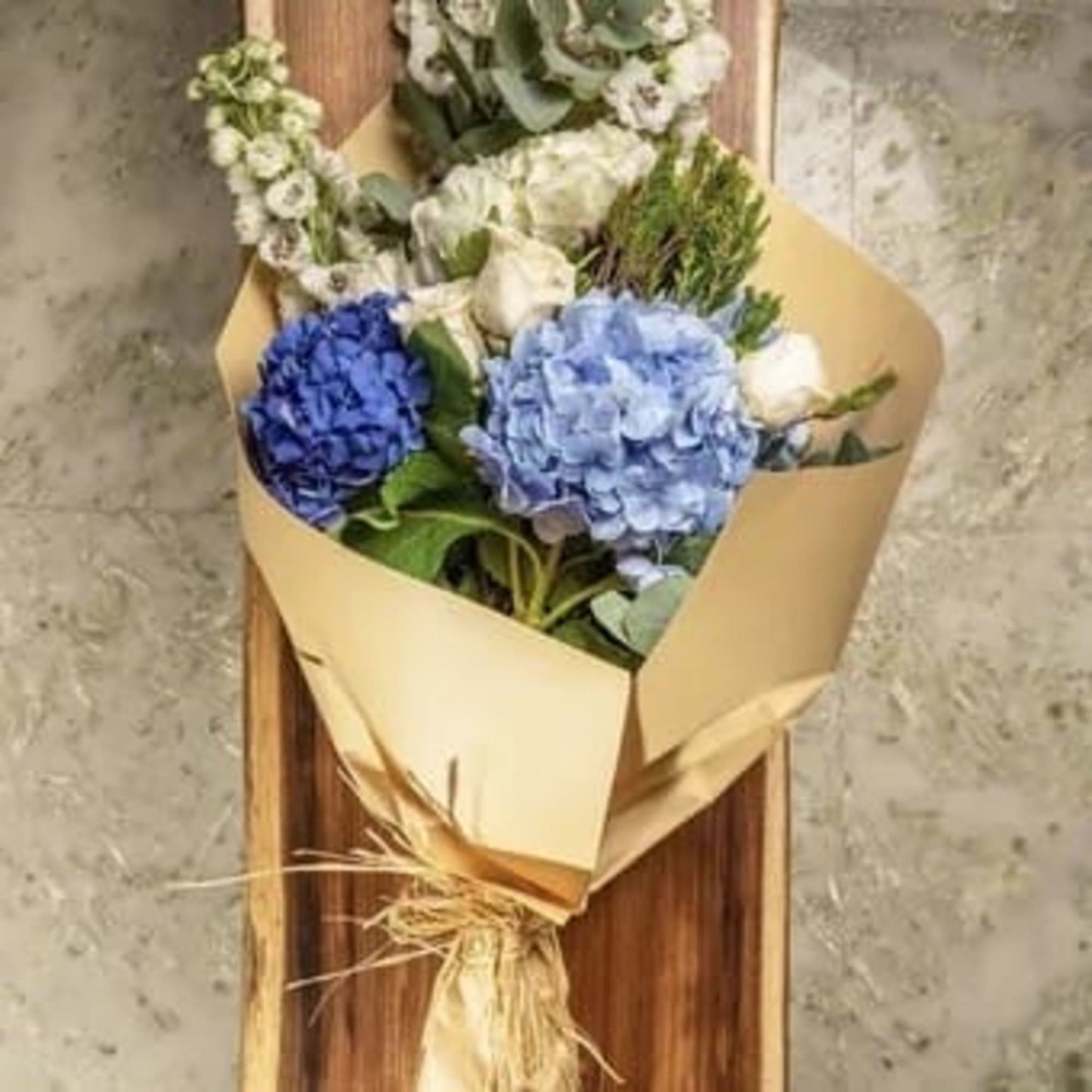 Blue white bouquet