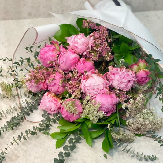 Pink peonies bouquet