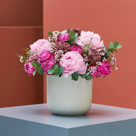 Pink Peonies vase