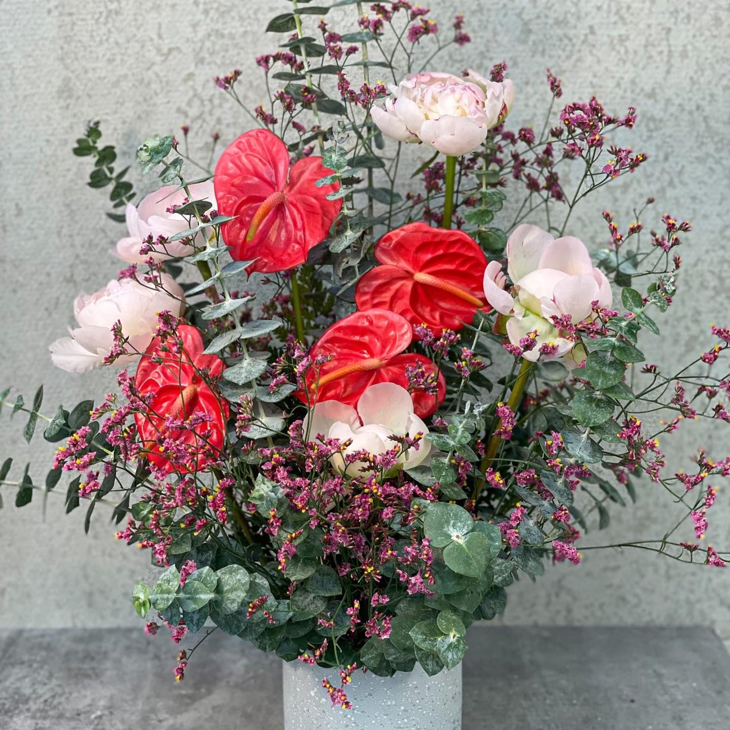 Peonies Anthuriums